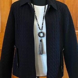 Women's Campera MaxG Jacket Black Quilted Pockets Size Large